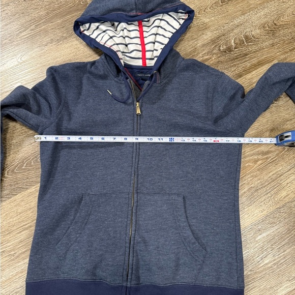 Tommy Hilfiger Navy Hoodie Jacket Y2K style Preppy sz:S/P - Picture 2 of 7